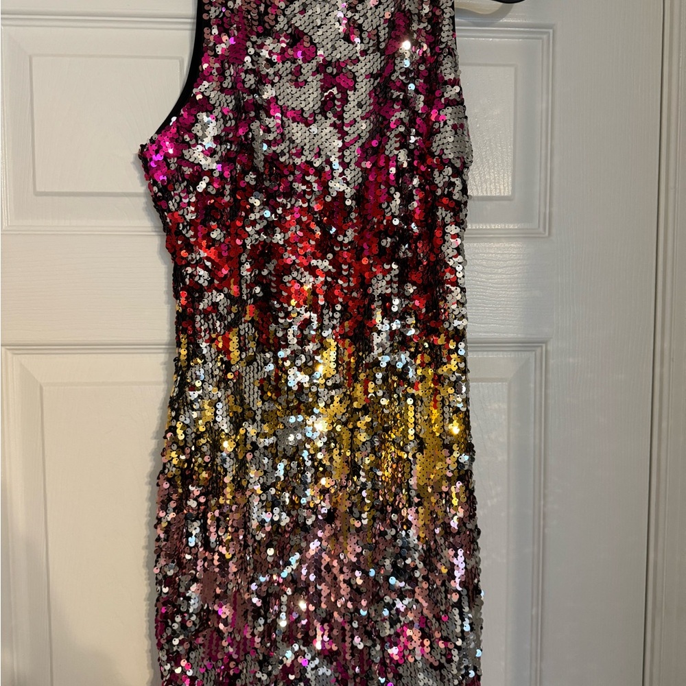 Forever 21 Multi Color Sequin Bodycon Dress